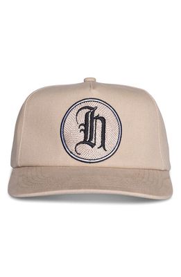 HONOR THE GIFT H Logo Patch Hat in Cream