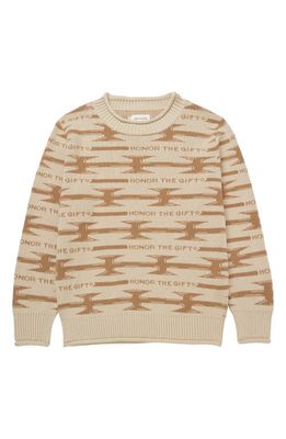 HONOR THE GIFT H Wire Crewneck Sweater in Bone