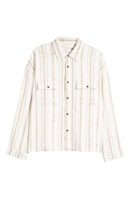 HONOR THE GIFT Honor Stripe Button-Up Shirt in Bone