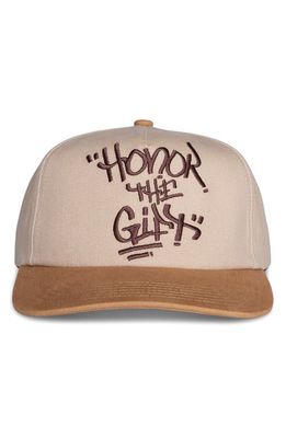HONOR THE GIFT HTG Script Logo Hat in Cream