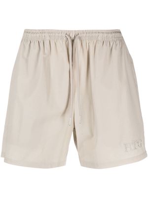 Honor The Gift Hybrid logo-embroidered track shorts - Neutrals