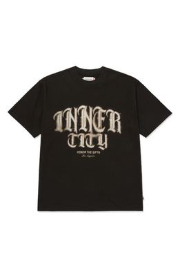 HONOR THE GIFT Inner City Cotton Graphic T-Shirt in Black