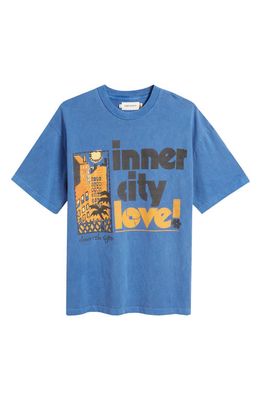 HONOR THE GIFT Inner City Love 2.0 Cotton Graphic T-Shirt in Blue