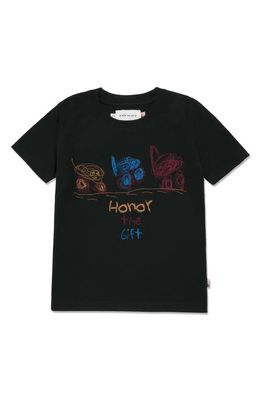 HONOR THE GIFT Kids' Fast Cars Cotton Graphic T-Shirt in Black
