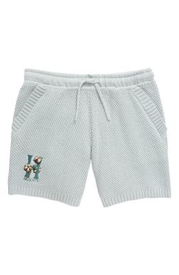 HONOR THE GIFT Kids' Knit Cotton Shorts in Slate