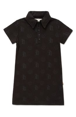 HONOR THE GIFT Kids' Piqué Shirtdress in Black