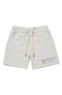 HONOR THE GIFT Kids' Raw Edge Cotton Terry Shorts in Athletic Heather