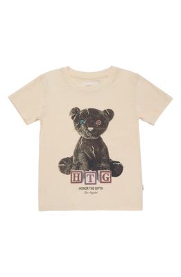 HONOR THE GIFT Kids' Stuffed Panther Cotton Graphic T-Shirt in Bone