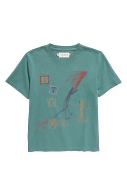 HONOR THE GIFT Kids' T-Rex Cotton Graphic T-Shirt in Teal