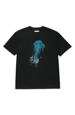 HONOR THE GIFT Leaf Cotton Graphic T-Shirt in Black