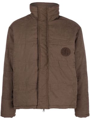 Honor The Gift logo-appliqué padded jacket - Brown