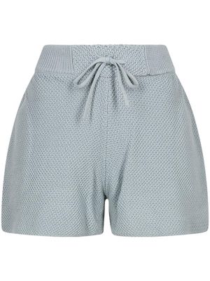 Honor The Gift logo-embroidered knitted shorts - Blue