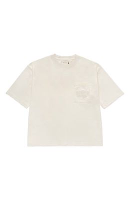 HONOR THE GIFT Logo Embroidered Pocket T-Shirt in Bone