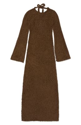 HONOR THE GIFT Long Sleeve Cotton Knit Maxi Dress in Brown