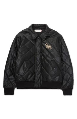 HONOR THE GIFT Quilted Bomber Jacket in Black