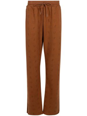 Honor The Gift raw-edge cotton track pants - Brown