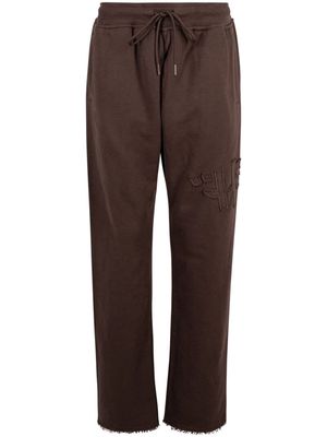 Honor The Gift script-embroidered track pantspa - Brown