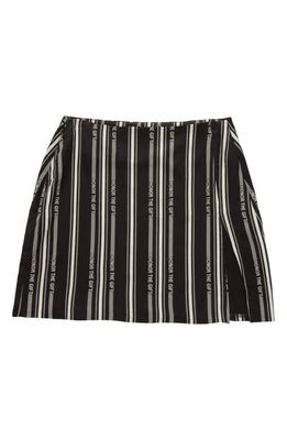 HONOR THE GIFT Slit Miniskirt in Black/Bone
