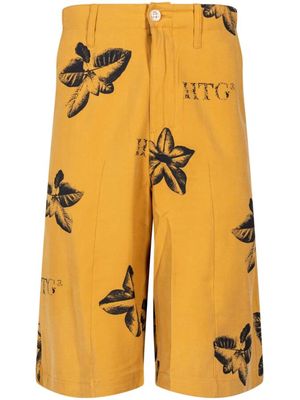 Honor The Gift Tobacco floral-print Bermuda shorts - Yellow
