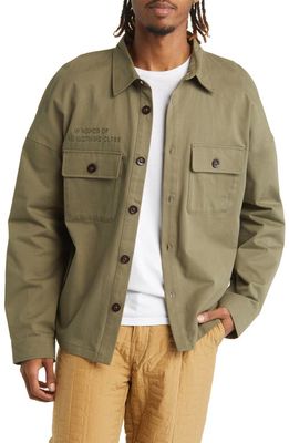 HONOR THE GIFT Working Class Button-Up Shirt in Olive