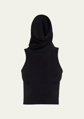 Hooded Cropped Tank Top