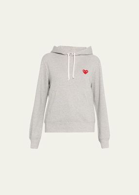 Hooded Sweatshirt with Heart Logo Detail