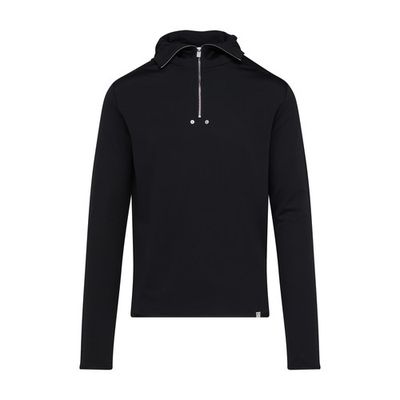 Hooded zip top