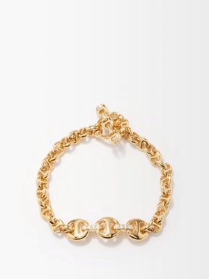 Hoorsenbuhs - Tri-link Diamond & 18kt Gold Bracelet - Womens - Yellow Gold