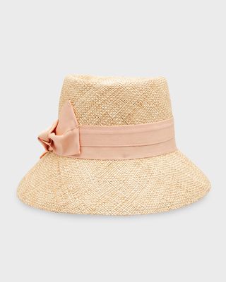 Hope Straw Bucket Hat With Bow Band