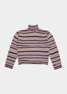 Horizon Loom Mock-Neck Cashmere Oversized Pullover