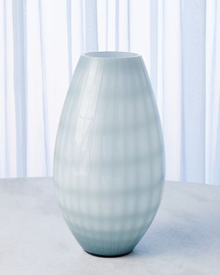 Horizontal Stripe Light Grey Vase, Large