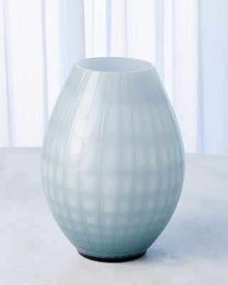 Horizontal Stripe Light Grey Vase, Small
