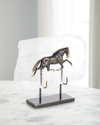 Horse in Selenite Sculpture I
