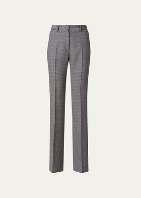 Houndstooth Cashmere Trousers