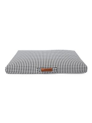 Houndstooth Dog Bed - Black - Size Small - Black - Size Small