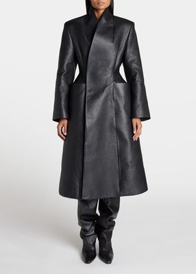 Hourglass Leather Coat