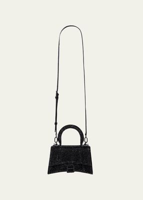 Hourglass XS Allover Strass Top-Handle Bag