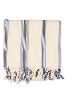 House No.23 Cori Turkish Cotton Towel in Blue/Beige