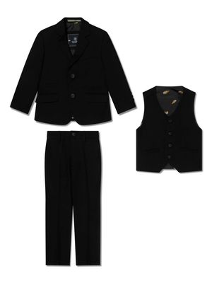 HOUSE OF CAVANI KIDS single-breasted three-piece suit - Black