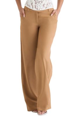 HOUSE OF CB Cameron Relaxed Tailored Trousers in Caramel