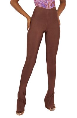 HOUSE OF CB Gloriette High Waist Leggings in Chocolate