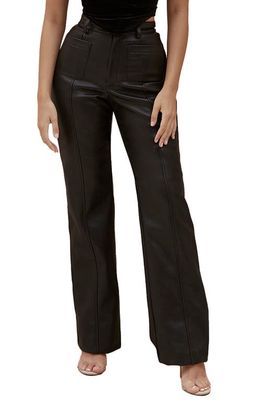 HOUSE OF CB Grainne Faux Leather Trousers in Black