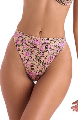 HOUSE OF CB High Waist Bikini Bottoms in Olive Floral