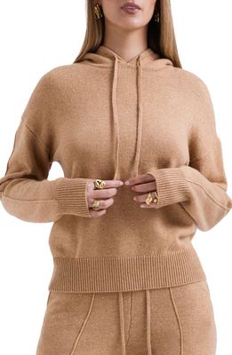 HOUSE OF CB Jionni Hoodie Sweater in Camel