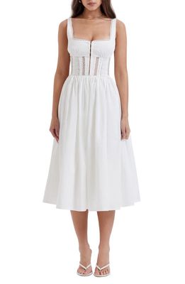 HOUSE OF CB Lace Corset Sundress in White