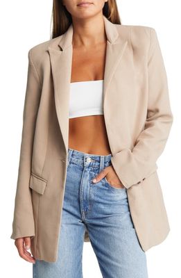 HOUSE OF CB Marta Oversize Blazer in Beige