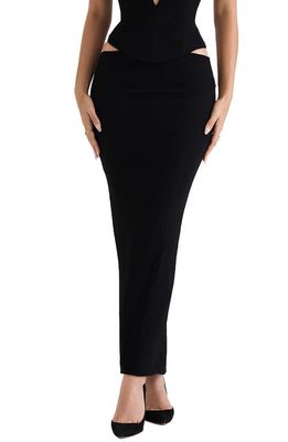 HOUSE OF CB Martinez Cutout Maxi Skirt in Black