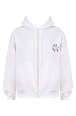 HOUSE OF CB Mirage Cotton Blend Hoodie in Brilliant White