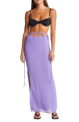 HOUSE OF CB Strappy Slit Maxi Skirt in Violet