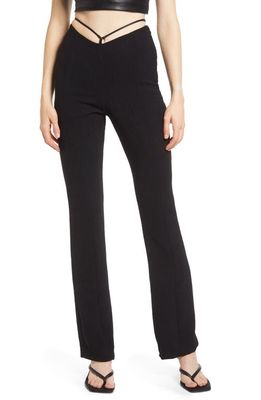 HOUSE OF CB Women's Layla V-Front Trousers in Black